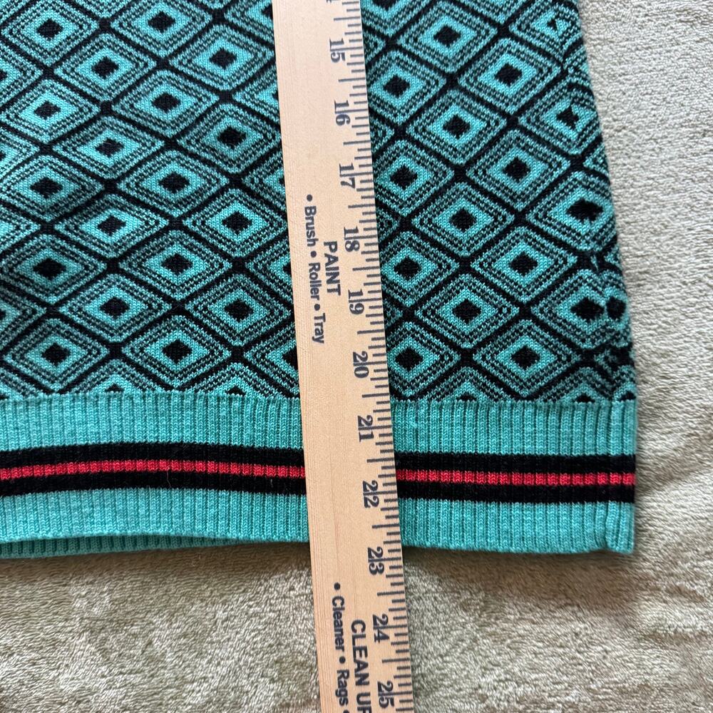 Neve Merino Wool Ski Sweater Cable Knit Nordic Geometric Crewneck Small - Picture 8 of 13